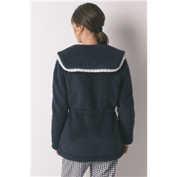 Bata midi borreguito Smiley azul