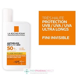 La Roche Posay Anthelios UVmune 400 - SPF50+ - Fluide Invisible - Sans Parfum 50ml