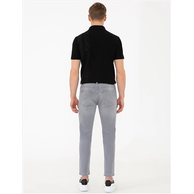 Gri Slim Fit Jean Pantolon