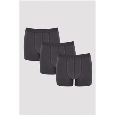 Penti Erkek Basic Tripple 3'lü Antrasit Boxer