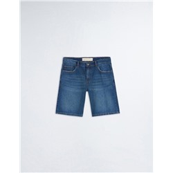 Straight Fit Denim Shorts, Men, Light Blue