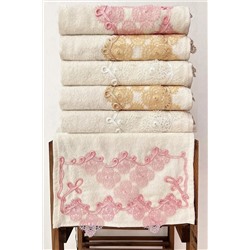 Meslina Home 30x50cm 6'lı Iğne Oyası El Havlusu | Mutfak Havlusu | Çeyizlik Havlu HS-OYALI