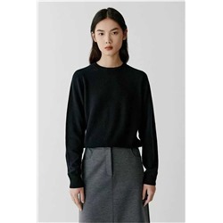 Женский кашемировый пуловер с круглым вырезом АЙСИК*Л