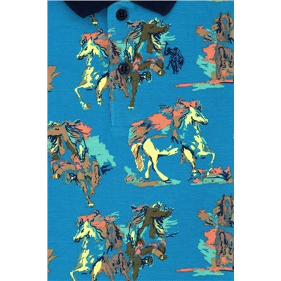 Erkek Çocuk İndigo Polo Yaka Tişört