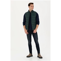 Erkek Koyu Yeşil Yelek