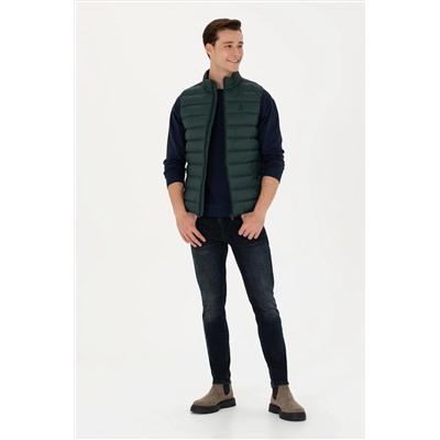 Erkek Koyu Yeşil Yelek