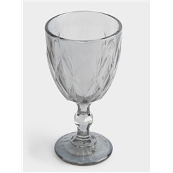 Бокал-кубок для вина, 300 мл, стекло, серый, Diamond color