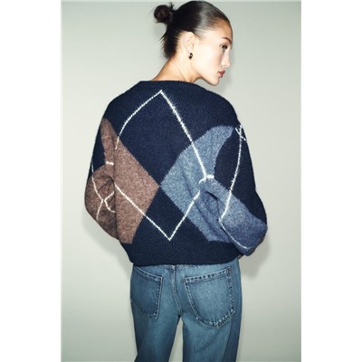 ARGYLE KNIT JUMPER