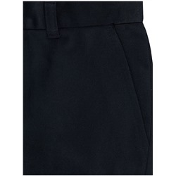 Boys Navy Half Elastic School Trousers 2 Pack