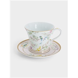 Чашка с блюдцем, 350 мл, Пение птиц