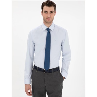 Açık Mavi Regular Fit Uzun Kollu Basic Gömlek