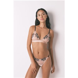 Tanga tul bordado negro