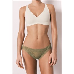 Braga clásica encaje animal print verde