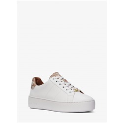 Poppy Faux Leather and Logo Sneaker