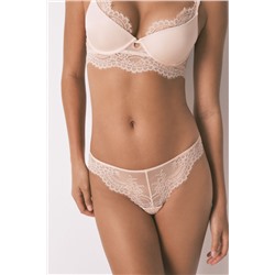 Tanga encaje tul rosa