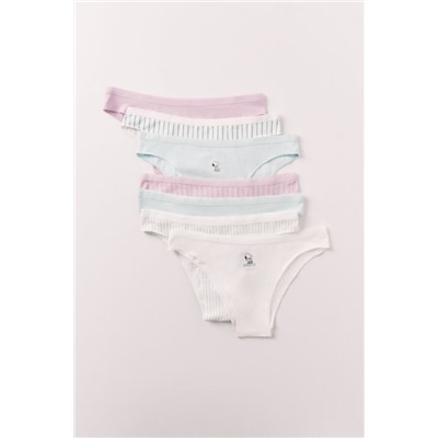 Pack 7 bragas brasileñas algodón estampado Snoopy