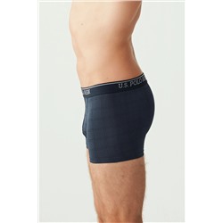 U.S. Polo Assn. Erkek Lacivert - Gri Melanj - Indigo 3 Lü Boxer
