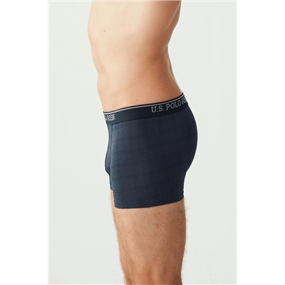 U.S. Polo Assn. Erkek Lacivert - Gri Melanj - Indigo 3 Lü Boxer