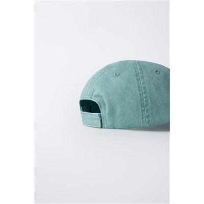 WASHED-EFFECT CAP WITH PATCH