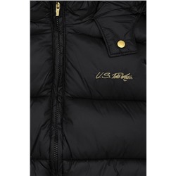 Kız Çocuk Siyah Kapüşonlu Yelek