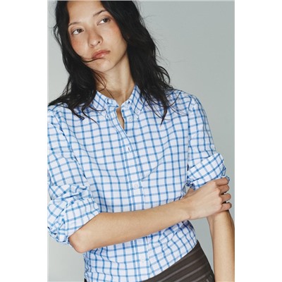 CHECK POPLIN SHIRT