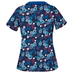 UA Mystic Garden Navy Print Scrub Top
