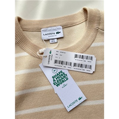 Трикотажный мужской пуловер в полоску ЛАКОСТ*Е