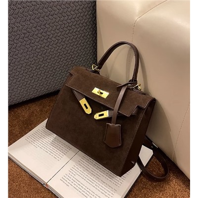 Красивая серая сумка из искусственного материала 👜