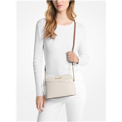 Michael Kors Outlet Jet Set Travel Medium Logo Dome Crossbody Bag