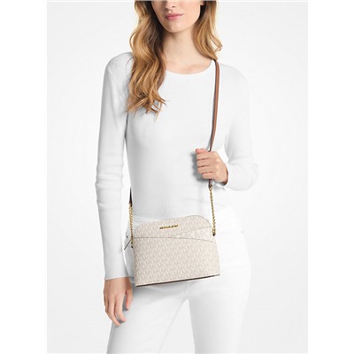 Michael Kors Outlet Jet Set Travel Medium Logo Dome Crossbody Bag