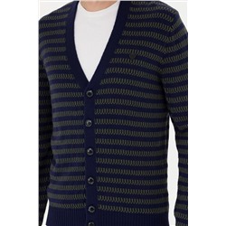 Erkek Lacivert Triko Hırka