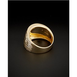 Italian Gold 14K Italian Gold Diamond Cut Cigar Band Ring