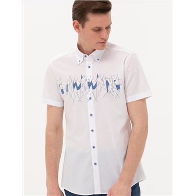 Lacivert Ex. Slim Fit Kısa Kollu Gömlek
