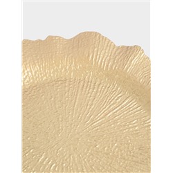 Тарелка подстановочная, 33 см, пластик, золотистая, Iceberg