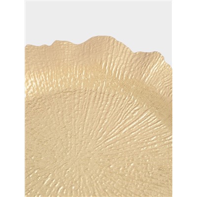 Тарелка подстановочная, 33 см, пластик, золотистая, Iceberg