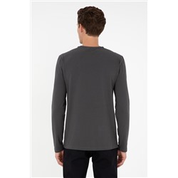 Erkek Antrasit Basic Sweatshirt
