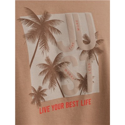 Свободная футболка  с авторским принтом