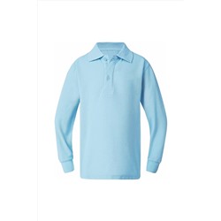 Nacar Uzun Kollu Polo Yaka Pamuklu Okul T-shirt çşiölşş