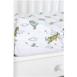 Простыня на резинке из поплина на прямоугольный матрас 120х НАТАЛИ #980325