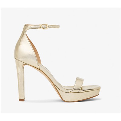 Michael Kors Outlet Margot Metallic Platform Sandal