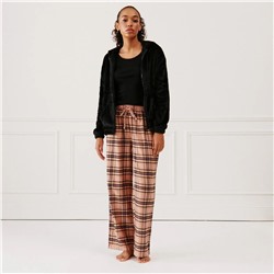 Pantalón recto de cuadros