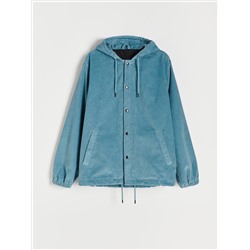 UNISEX Kapuzenjacke aus Cord mit Stickerei