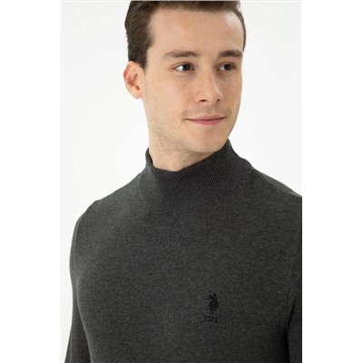 Erkek Antrasit Melanj Basic Kazak