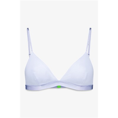 Sujetador triangular microfibra brillo azul claro