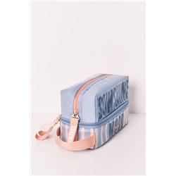 Neceser mediano impermeable estampado rayas