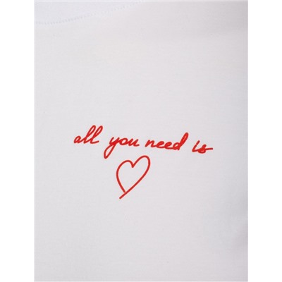 Свободная футболка с принтом из премиального хлопка с эластаном