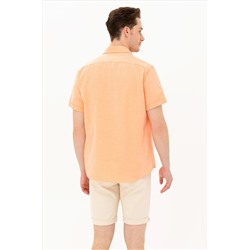 Erkek Turuncu Kısa Kollu Gömlek