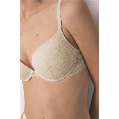Sujetador GORGEOUS push up encaje beige