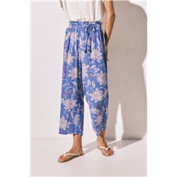 Pantalón Capri estampado  azul