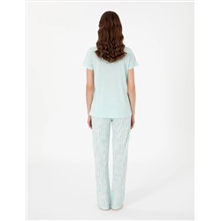 Mint Kısakollu Pijama Takımı